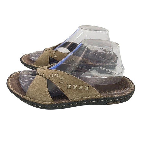 Keen Cush Leather Slide Sandals Brown Summer Flip Flops Brwn US 8 - Picture 2 of 13